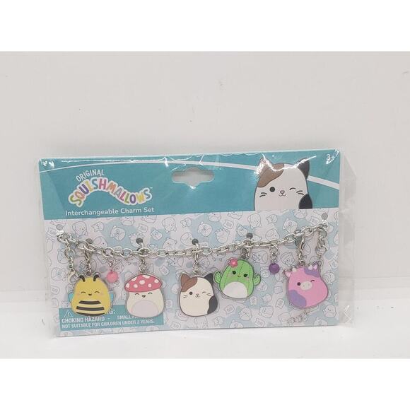 Squishmallows Charm Bracelet Interchangeable 5 Charms Cute Collectible NEW - Picture 2 of 9